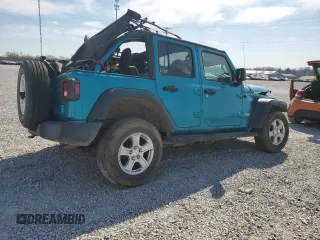 2020 Jeep Wrangler Unlimited Sport S with VIN 1C4HJXDN9LW232595, listed as a Copart auction lot 48802085 with Not provided miles and Non repairable. Bid and sale history available at DreamBid. Image 3.