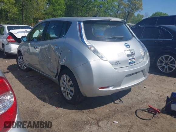 2014 Nissan LEAF SL with VIN 1N4AZ0CP6EC333351, listed as a IAAI auction lot 41990171 with 86,125 mi miles and . Bid and sale history available at DreamBid. Image 3.