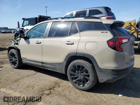 2023 GMC Terrain SLE with VIN 3GKALTEG2PL150566, listed as a Copart auction lot 48999765 with 50,907 mi miles and Salvage title. Bid and sale history available at DreamBid. Image 2.
