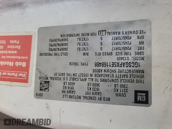 2014 Chevrolet Express Cargo с VIN 1GCSGAFX5E1168488, выставлен на аукционе IAAI как лот 42619728 с пробегом 286 775 миль миль и . История ставок и продаж доступна на DreamBid. Изображение 21.