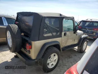 2006 Jeep Wrangler SE with VIN 1J4FA29166P705362, listed as a Copart auction lot 75252654 with 0 mi miles and Salvage Title. Bid and sale history available at carsss.com. Image 3.
