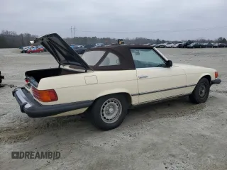 1984 Mercedes-Benz 380 SL with VIN WDBBA45A0EA013409, listed as a Copart auction lot 43208775 with 151,270 mi miles and Salvage Title. Bid and sale history available at carsss.com. Image 3.