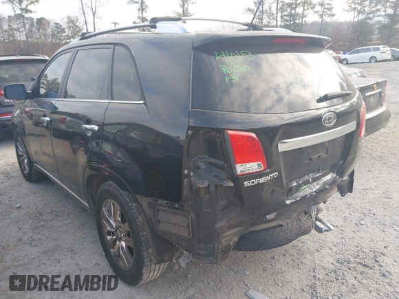 2012 Kia Sorento SX with VIN 5XYKW4A29CG261026, listed as a IAAI auction lot 41508403 with 202,356 mi miles. Bid and sale history available at carsss.com. Image 3.