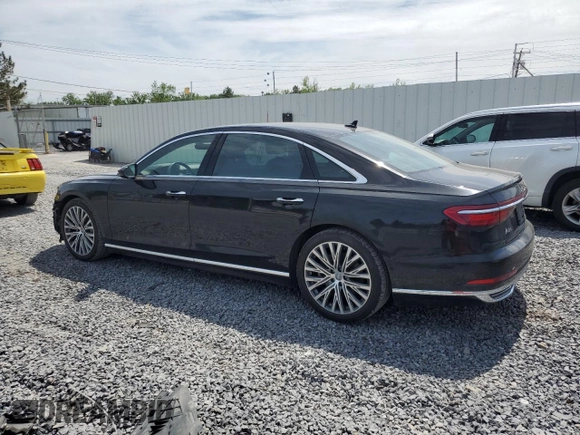 2019 Audi A8 with VIN WAU8DAF88KN016914, listed as a Copart auction lot 57621665 with 47,647 mi miles and Salvage title. Bid and sale history available at DreamBid. Image 2.