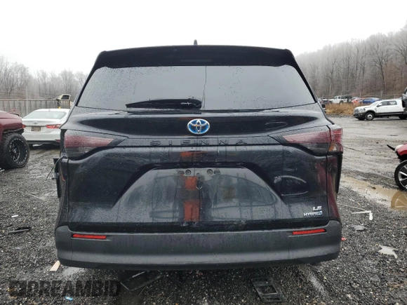 2024 Toyota Sienna LE with VIN 5TDKRKEC2RS203592, listed as a Copart auction lot 42538235 with 20,097 mi miles and Non Repairable. Bid and sale history available at carsss.com. Image 6.
