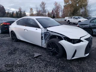 2021 Lexus IS with VIN JTHC81F29M5043408, listed as a Copart auction lot 81128854 with 47,625 mi miles and Salvage Title. Bid and sale history available at carsss.com. Image 4.