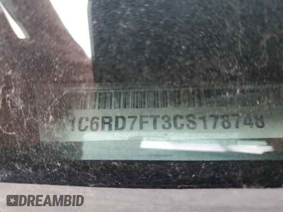 2012 Ram 1500 Express with VIN 1C6RD7FT3CS178748, listed as a Copart auction lot 50822085 with 189,684 mi miles and Clean title. Bid and sale history available at DreamBid. Image 13.