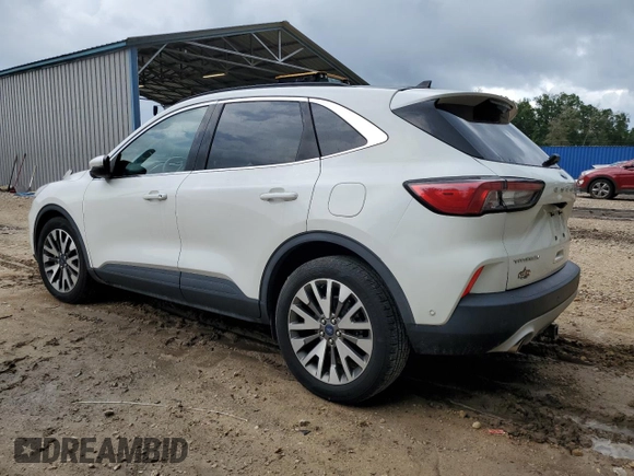 2020 Ford Escape Titanium Hybrid with VIN 1FMCU0DZ6LUA46340, listed as a Copart auction lot 60752615 with 78,534 mi miles and Non repairable. Bid and sale history available at DreamBid. Image 2.