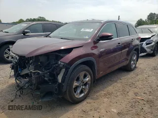 2019 Toyota Highlander Hybrid Limited with VIN 5TDDGRFHXKS069647, listed as a Copart auction lot 59607775 with 106,942 mi miles and Salvage title. Bid and sale history available at DreamBid. Image 1.