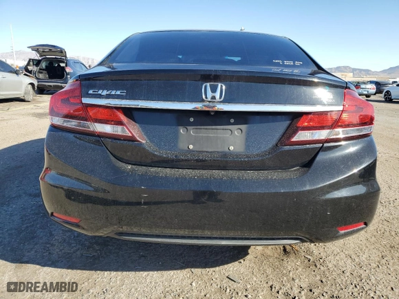 2014 Honda Civic Sedan LX with VIN 19XFB2F50EE025563, listed as a Copart auction lot 48338015 with 116,541 mi miles and Salvage Title. Bid and sale history available at carsss.com. Image 6.