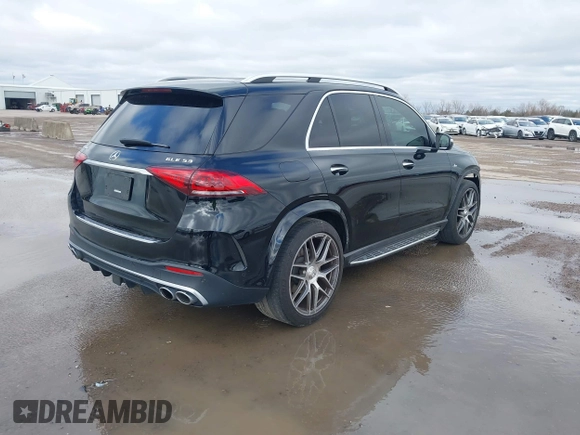 2022 Mercedes-Benz GLE 53 AMG with VIN 4JGFB6BBXNA596396, listed as a IAAI auction lot 41484492 with 38,599 mi miles and . Bid and sale history available at DreamBid. Image 4.