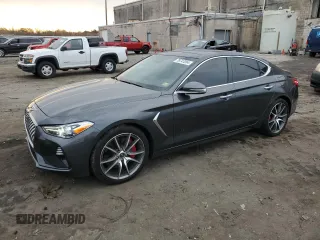 2021 Genesis G70 3.3T with VIN KMTG74LE1MU074276, listed as a Copart auction lot 78747054 with 49,745 mi miles and Salvage Title. Bid and sale history available at carsss.com. Image 1.