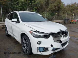 2018 BMW X1 sDrive28i with VIN WBXHU7C39J3H43185, listed as a IAAI auction lot 41798183 with 51,666 mi miles. Bid and sale history available at carsss.com. Image 1.