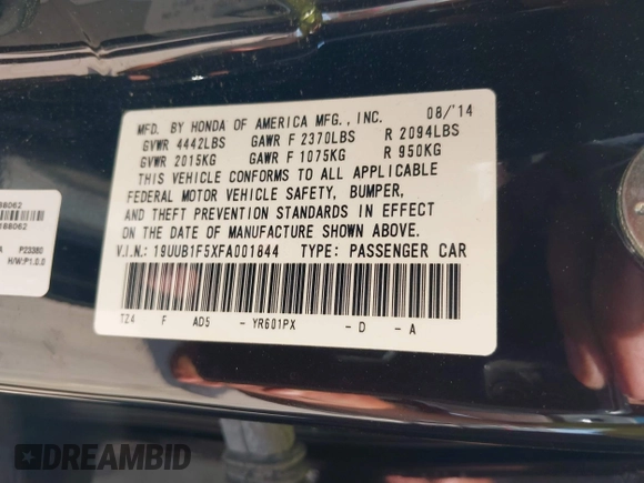 2015 Acura TLX Technology z VIN 19UUB1F5XFA001844, wystawiony jako IAAI lot #42428331 z przebiegiem 76 530 mil mil oraz . Historia ofert i sprzedaży dostępna na DreamBid. Obrazek 9.