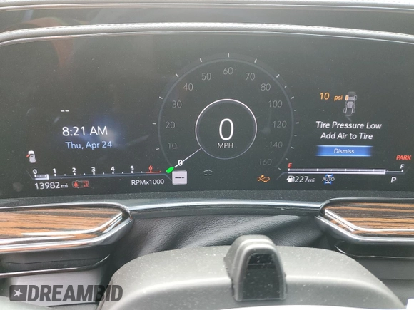 2023 Cadillac Escalade 4WD Premium Luxury with VIN 1GYS4BKL8PR262235, listed as a Copart auction lot 53835495 with 13,982 mi miles and Salvage title. Bid and sale history available at DreamBid. Image 9.