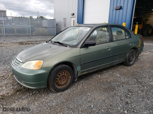 2003 Honda Civic DX with VIN 2HGES16453H906694, listed as a Copart auction lot 60205664 with 379,495 mi miles and Clean Title. Bid and sale history available at carsss.com. Image 1.