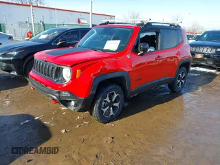 2022 Jeep Renegade Trailhawk with VIN ZACNJDC18NPN60863, listed as a IAAI auction lot 41610300 with 18,018 mi miles and . Bid and sale history available at DreamBid. Image 17.