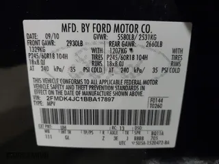 2011 Ford Edge SEL with VIN 2FMDK4JC1BBA17897, listed as a IAAI auction lot 41535952 with 157,502 mi miles. Bid and sale history available at carsss.com. Image 9.