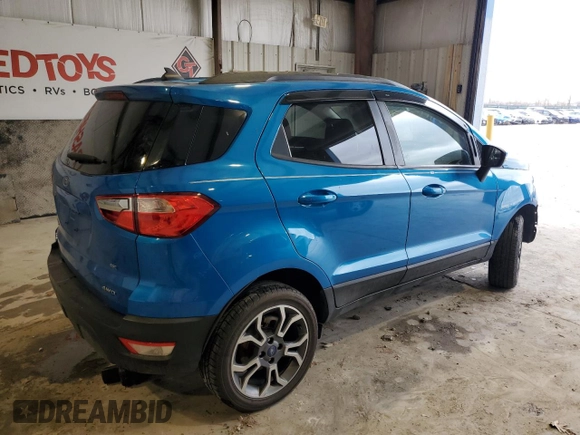 2018 Ford EcoSport SE with VIN MAJ6P1UL6JC247772, listed as a Copart auction lot 43727195 with 90,167 mi miles and Salvage Title. Bid and sale history available at carsss.com. Image 3.