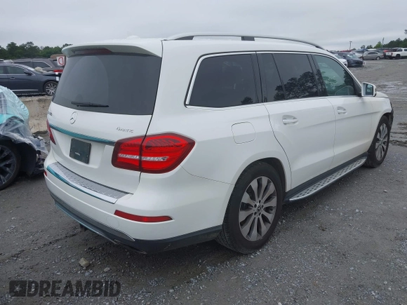 2018 Mercedes-Benz GLS 450 with VIN 4JGDF6EE2JB104367, listed as a IAAI auction lot 42351124 with 141,031 mi miles and . Bid and sale history available at DreamBid. Image 4.