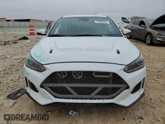 2019 Hyundai Veloster 2.0 with VIN KMHTG6AF5KU018693, listed as a Copart auction lot 76660363 with 74,498 mi miles. Bid and sale history available at carsss.com. Image 5.