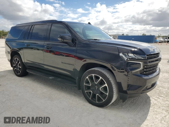 2022 Chevrolet Suburban with VIN 1GNSCEKT7NR222257, listed as a Copart auction lot 84840904 with 113,761 mi miles and Salvage title. Bid and sale history available at DreamBid. Image 4.