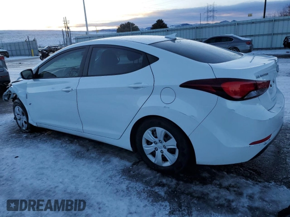 2016 Hyundai Elantra SE with VIN 5NPDH4AE4GH677674, listed as a Copart auction lot 88665955 with 186,075 mi miles and Salvage Title. Bid and sale history available at DreamBid. Image 2.