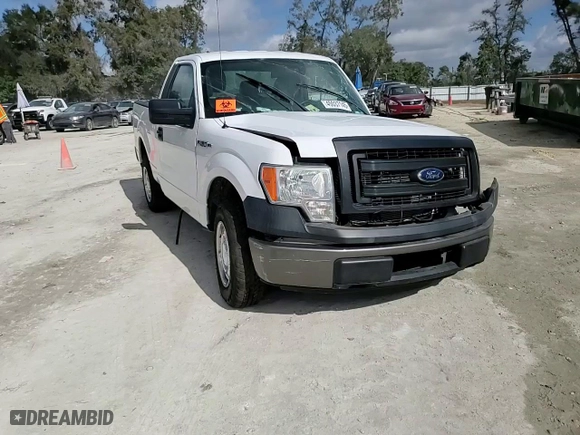 2014 Ford F-150 XL with VIN 1FTMF1CM8EFB74181, listed as a Copart auction lot 45037145 with 53,284 mi miles and Salvage Title. Bid and sale history available at carsss.com. Image 12.