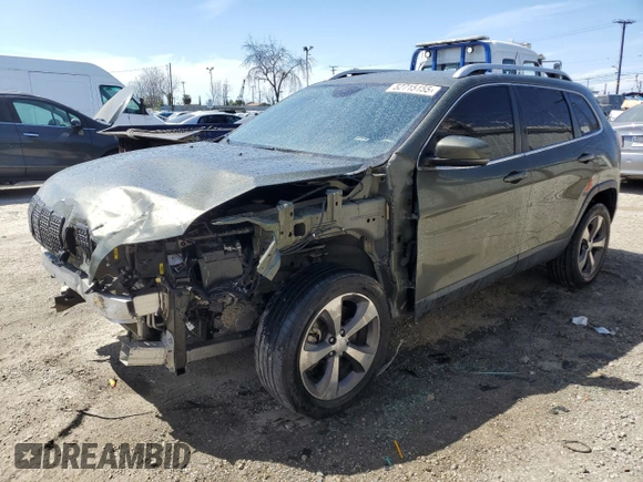 2019 Jeep Cherokee Limited with VIN 1C4PJLDB5KD357078, listed as a Copart auction lot 52715155 with 107,912 mi miles and Salvage title. Bid and sale history available at DreamBid. Image 1.