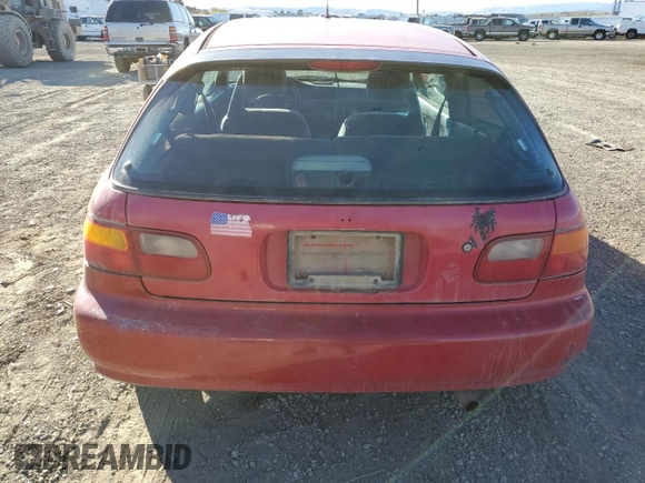 1993 Honda Civic CX with VIN 2HGEH2355PH542980, listed as a Copart auction lot 76941494 with 203,173 mi miles and Salvage Title. Bid and sale history available at DreamBid. Image 6.