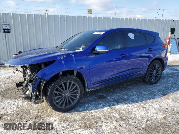 2022 Acura RDX PMC Edition with VIN 5J8TC2H87NL016424, listed as a Copart auction lot 42039095 with 59,487 mi miles and Salvage Title. Bid and sale history available at carsss.com. Image 1.
