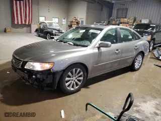 2009 Hyundai Azera GLS with VIN KMHFC46D59A371628, listed as a Copart auction lot 87460584 with 103,077 mi miles and Salvage Title. Bid and sale history available at carsss.com. Image 1.