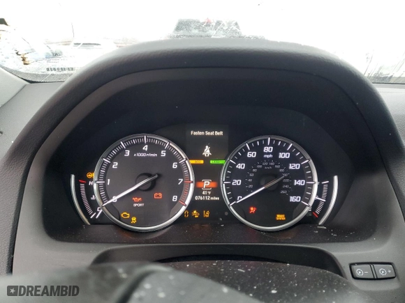 2019 Acura TLX w/Technology Pkg with VIN 19UUB2F45KA003086, listed as a Copart auction lot 86333114 with 76,112 mi miles and Clean Title. Bid and sale history available at carsss.com. Image 9.