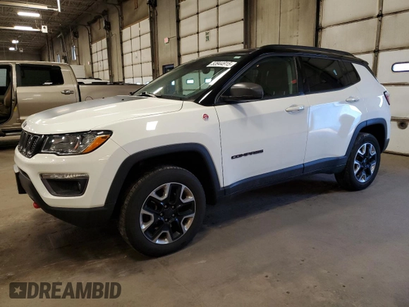 2018 Jeep Compass Trailhawk with VIN 3C4NJDDB5JT404051, listed as a Copart auction lot 53944915 with 146,851 mi miles and Salvage Title. Bid and sale history available at carsss.com. Image 1.