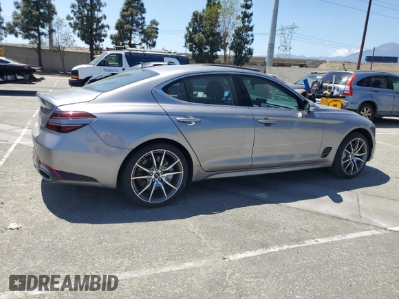 2025 Genesis G70 2.5T с VIN KMTG34SC2SU147812, выставлен на аукционе Copart как лот 57239905 с пробегом 4 170 миль миль и Списание • Salvage title. История ставок и продаж доступна на DreamBid. Изображение 3.