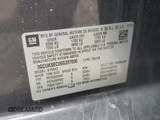 2014 Chevrolet Silverado 1500 LTZ with VIN 3GCUKSEC8EG287696, listed as a Copart auction lot 42191065 with Not Provided miles and Salvage Title. Bid and sale history available at DreamBid. Image 15.