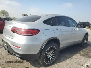 2021 Mercedes-Benz GLC 300 with VIN W1N0J8EB1MF874553, listed as a Copart auction lot 57517415 with 62,413 mi miles and Salvage title. Bid and sale history available at DreamBid. Image 3.