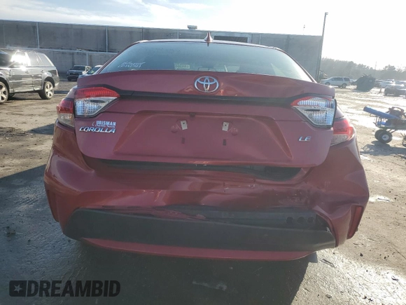 2021 Toyota Corolla LE with VIN JTDEPMAEXMJ173222, listed as a Copart auction lot 44304305 with 74,331 mi miles and Salvage Title. Bid and sale history available at DreamBid. Image 6.