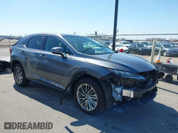 2020 Lexus RX 450h with VIN 2T2JGMDA2LC053394, listed as a IAAI auction lot 41979007 with 56,331 mi miles and . Bid and sale history available at DreamBid. Image 1.