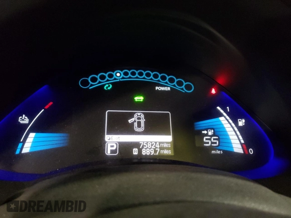 2013 Nissan LEAF S with VIN 1N4AZ0CP8DC405875, listed as a Copart auction lot 42643525 with 75,824 mi miles and Clean title. Bid and sale history available at DreamBid. Image 9.