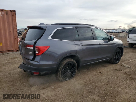 2022 Honda Pilot Special Edition with VIN 5FNYF6H26NB091357, listed as a Copart auction lot 50250075 with 38,405 mi miles and Salvage Title. Bid and sale history available at carsss.com. Image 3.