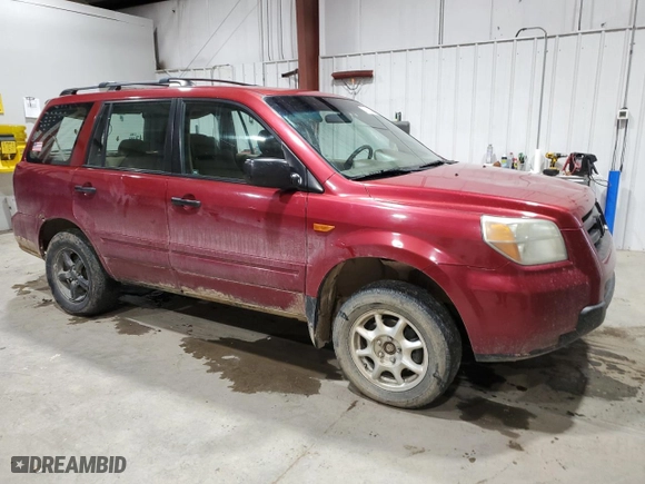 2006 Honda Pilot LX with VIN 2HKYF18156H525247, listed as a Copart auction lot 54573465 with 343,533 mi miles and Clean Title. Bid and sale history available at carsss.com. Image 4.