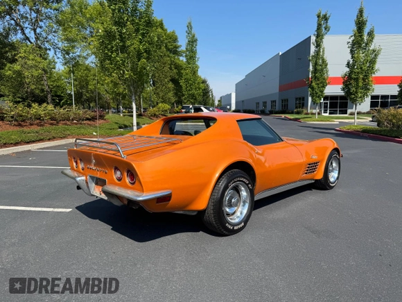1972 Chevrolet Corvette with VIN 1Z37K2S517284, listed as a Copart auction lot 66354725 with 87,428 mi miles and Clean title. Bid and sale history available at DreamBid. Image 4.