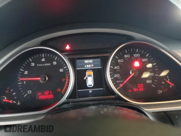 2011 Audi Q7 S line with VIN WA1DGAFE6BD010561, listed as a Copart auction lot 84087724 with 94,192 mi miles and Salvage title. Bid and sale history available at DreamBid. Image 9.