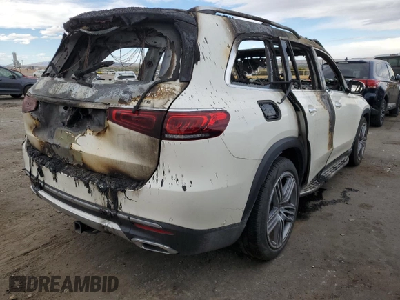 2021 Mercedes-Benz GLS with VIN 4JGFF5KE2MA446015, listed as a Copart auction lot 63478542 with Not Provided miles and Salvage Title. Bid and sale history available at carsss.com. Image 4.