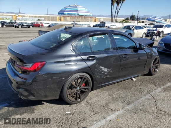 2022 BMW 3 Series M340i with VIN 3MW5U7J04N8C55794, listed as a Copart auction lot 80082294 with 0 mi miles and Salvage Title. Bid and sale history available at carsss.com. Image 3.