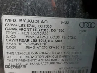 2022 Audi SQ5 Sportback Premium Plus z VIN WA124AFY3N2106433, wystawiony jako Copart lot #43756965 z przebiegiem 21 634 mil mil oraz Szkoda całkowita • Salvage title. Historia ofert i sprzedaży dostępna na DreamBid. Obrazek 14.