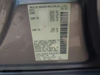 2015 Nissan Altima 2.5 with VIN 1N4AL3AP8FN341267, listed as a IAAI auction lot 41804785 with 140,004 mi miles. Bid and sale history available at carsss.com. Image 9.