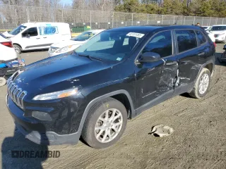 2017 Jeep Cherokee Sport with VIN 1C4PJLAB6HD231650, listed as a Copart auction lot 45151455 with 104,243 mi miles and Salvage Title. Bid and sale history available at carsss.com. Image 1.