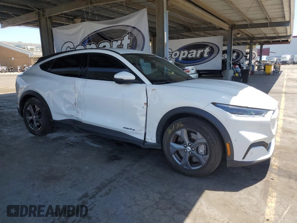 2021 Ford Mustang Mach-E Select with VIN 3FMTK1RMXMMA43889, listed as a Copart auction lot 58874515 with 80,212 mi miles and Salvage title. Bid and sale history available at DreamBid. Image 4.